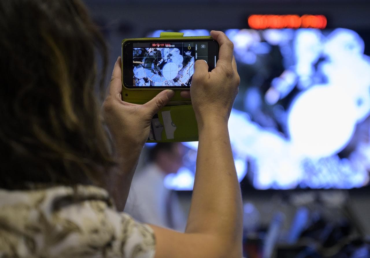 Christina Koch during the first all-female spacewalk outside the ISS in October 2019