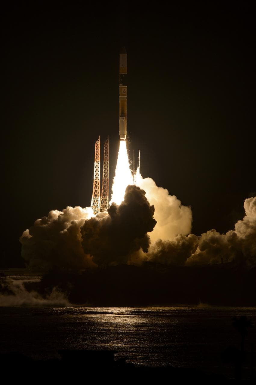 An H-IIA rocket launches from Japan's Tanegashima Space Center