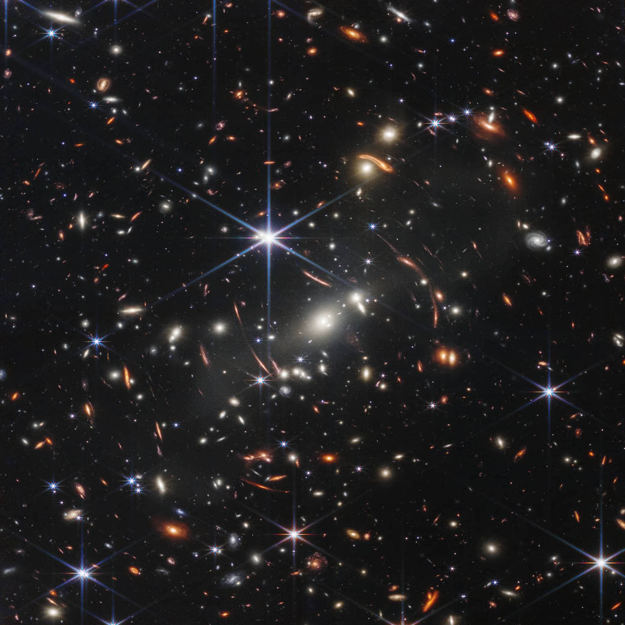 JWST first deep field — thousands of galaxies in a tiny patch of sky