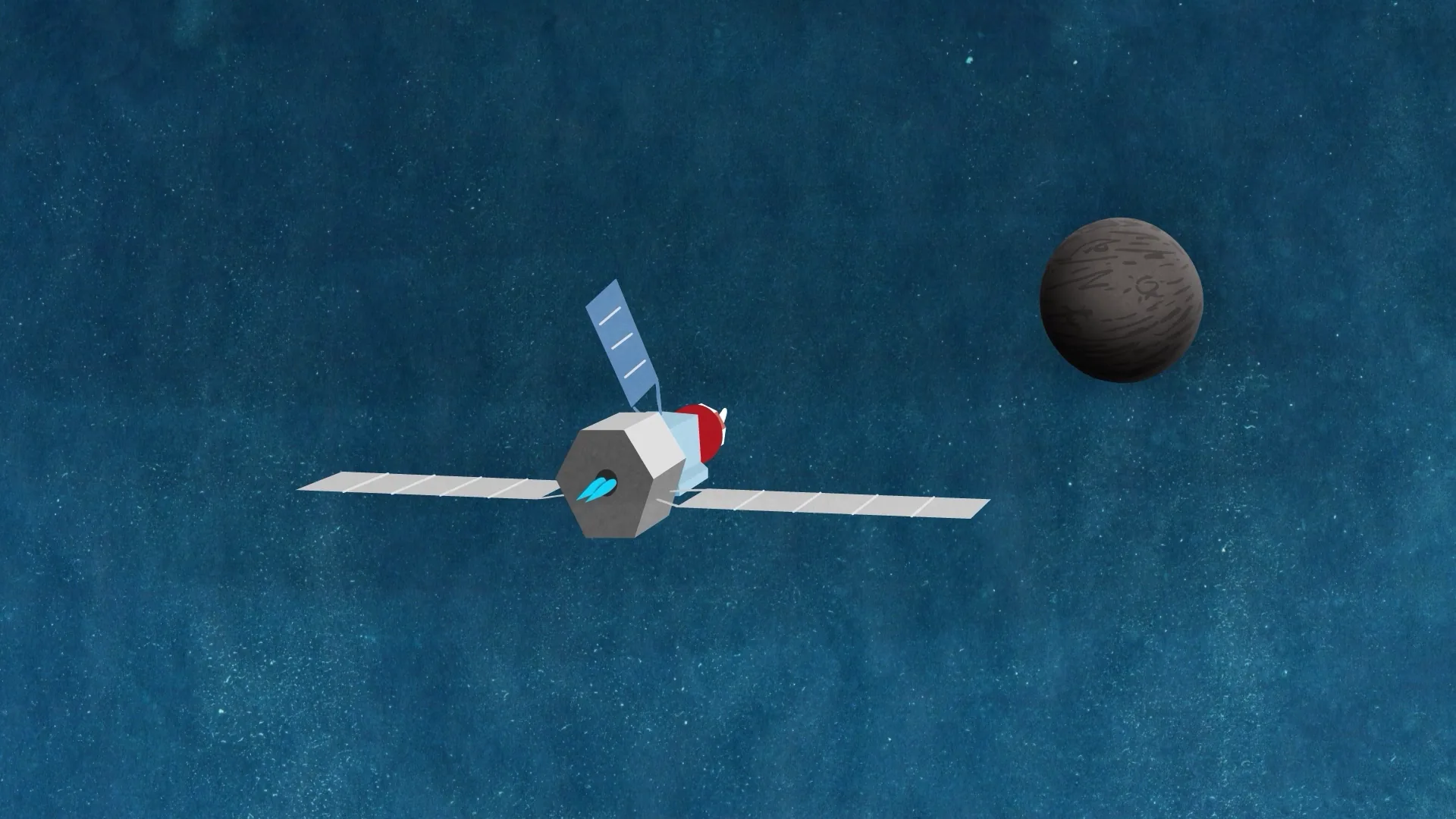 ESA/JAXA BepiColombo composite spacecraft (MPO + Mio) en route to Mercury