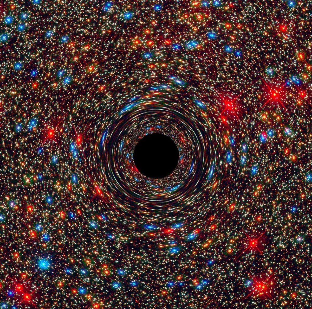 Artist's illustration of a black hole with its accretion disc — an extreme gravity environment that may hold clues about dark matter interactions