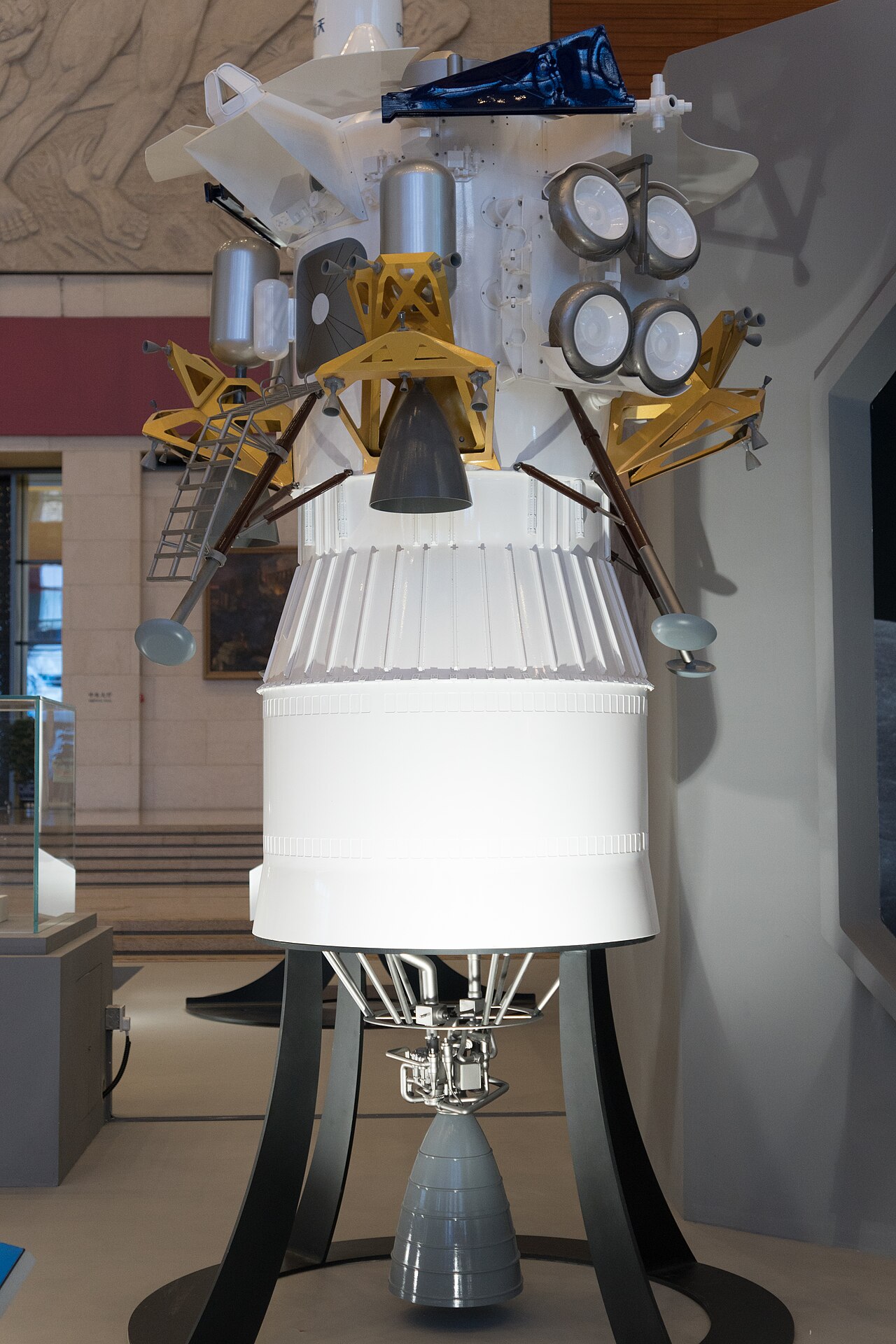 Mockup of China's Lanyue crewed lunar lander designed to carry 2 taikonauts for 6 hours on the surface