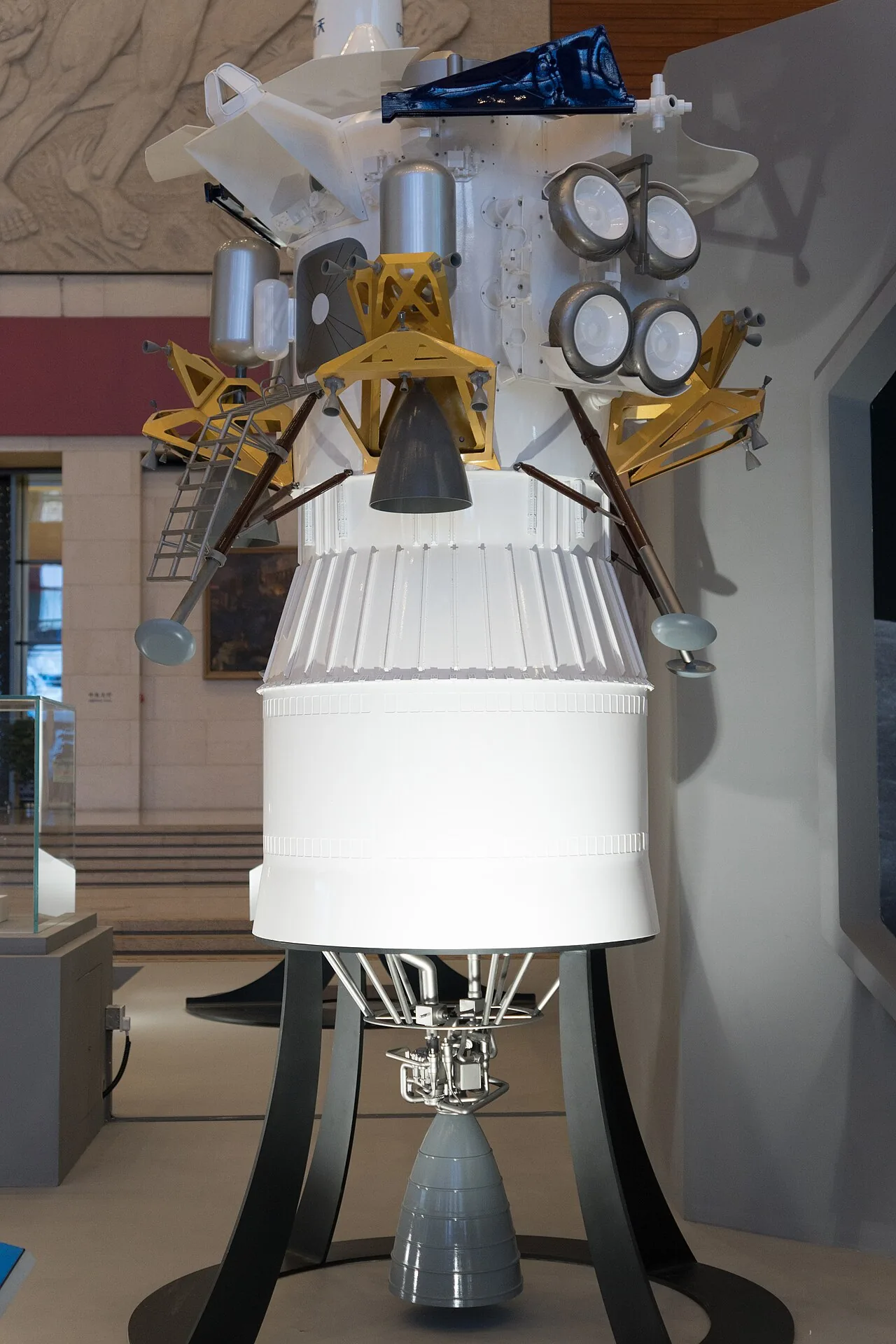 Mockup of China's Lanyue crewed lunar lander designed to carry 2 taikonauts for 6 hours on the surface