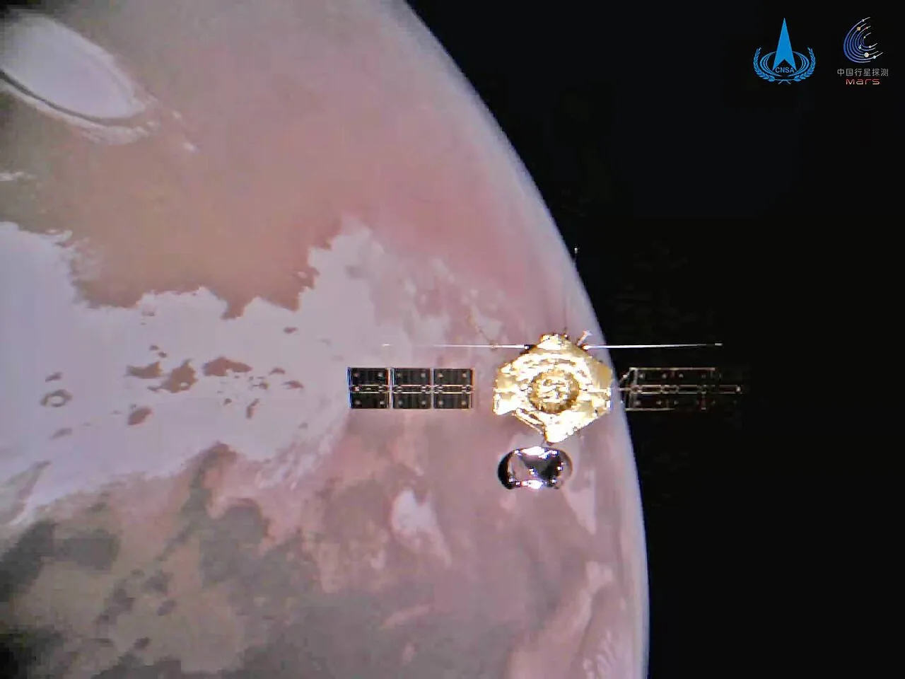 China's Tianwen-1 spacecraft in Mars orbit