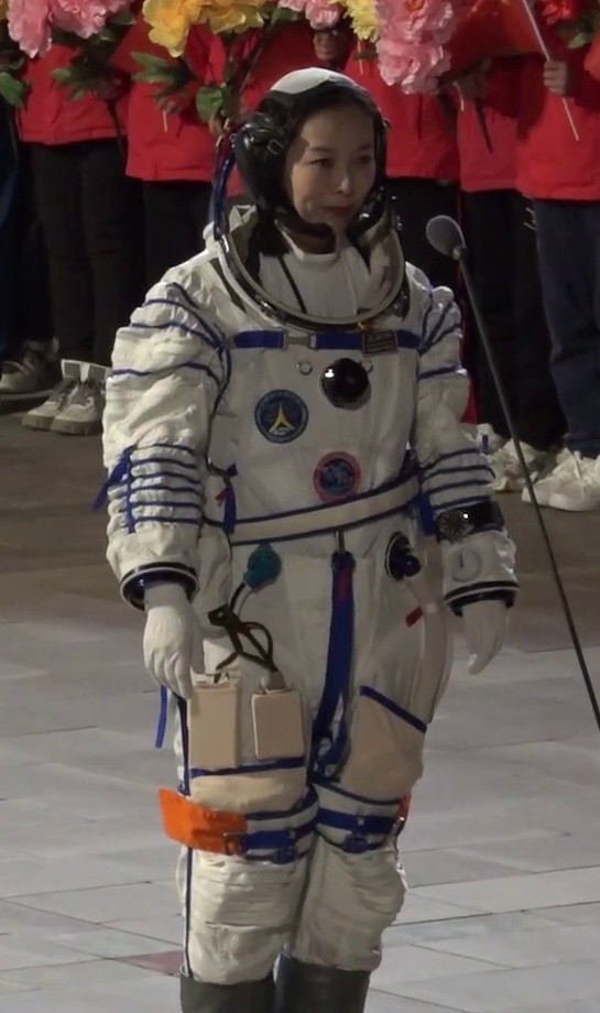 Wang Yaping before the Shenzhou 13 launch β likely candidate for the first Chinese woman to walk on the Moon