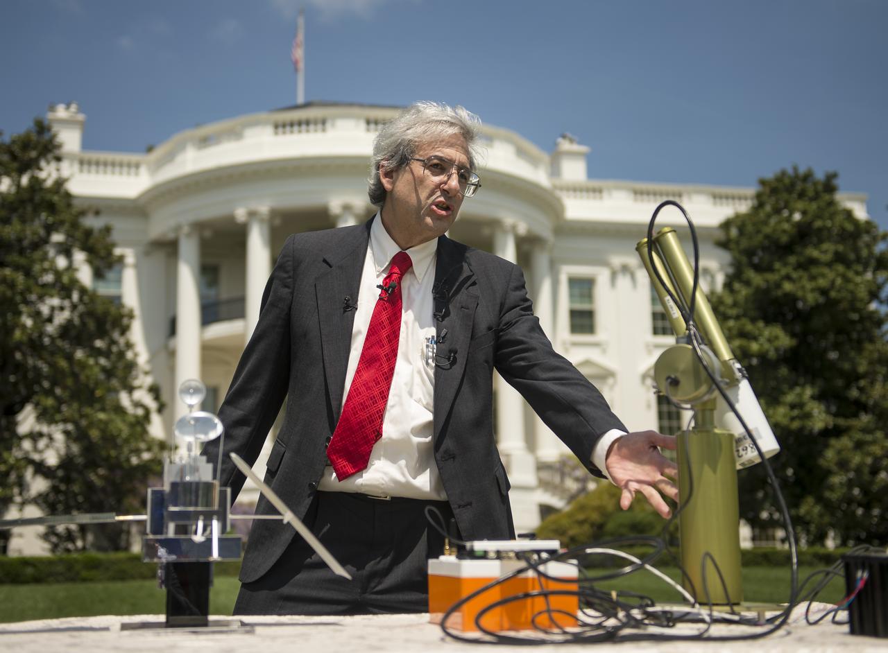 An Earth observation satellite monitoring climate and weather systems