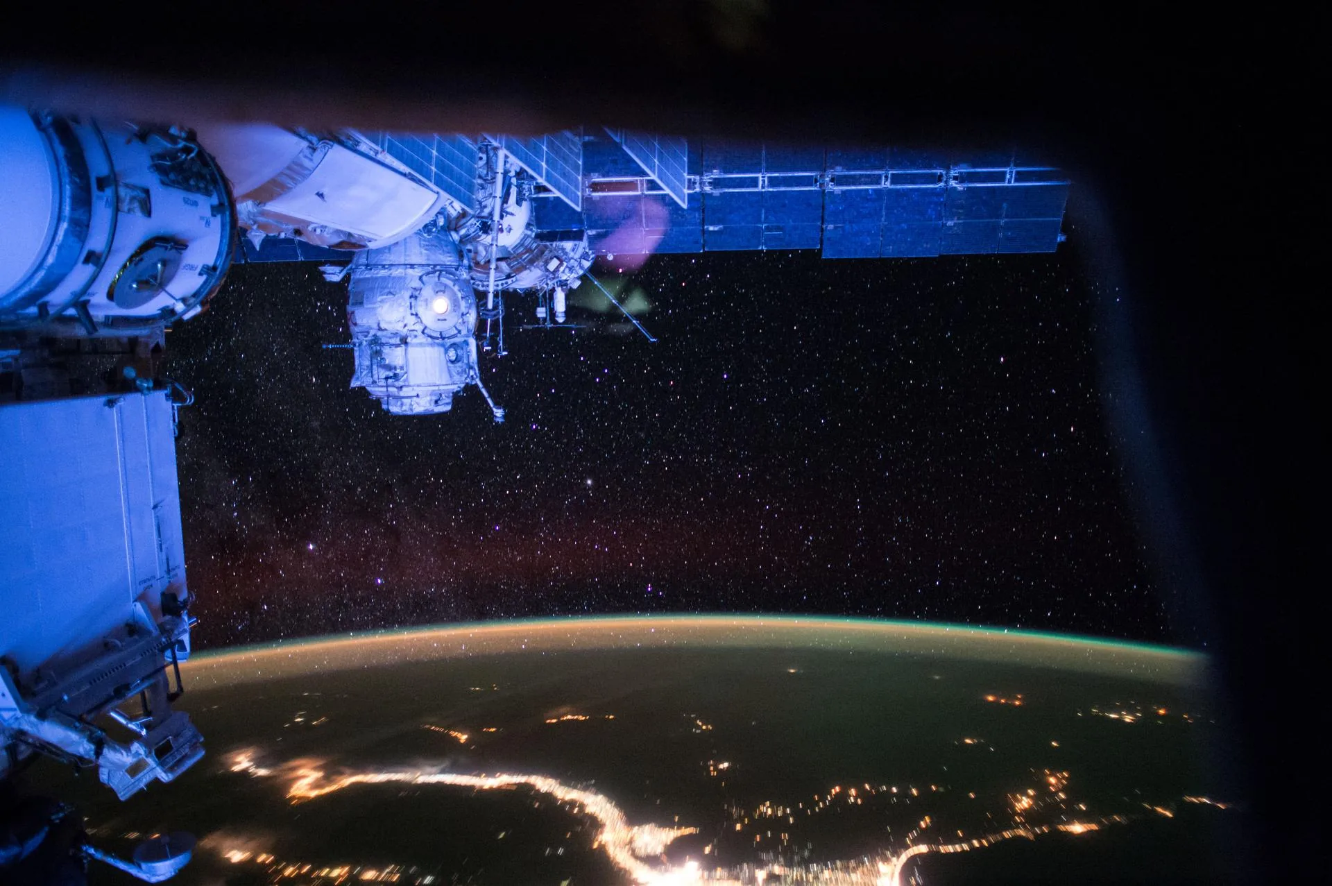 Earth's atmospheric limb photographed from orbit β the view from the altitude of South Korea's Nuri rocket, which achieved its first successful orbital flight in June 2022
