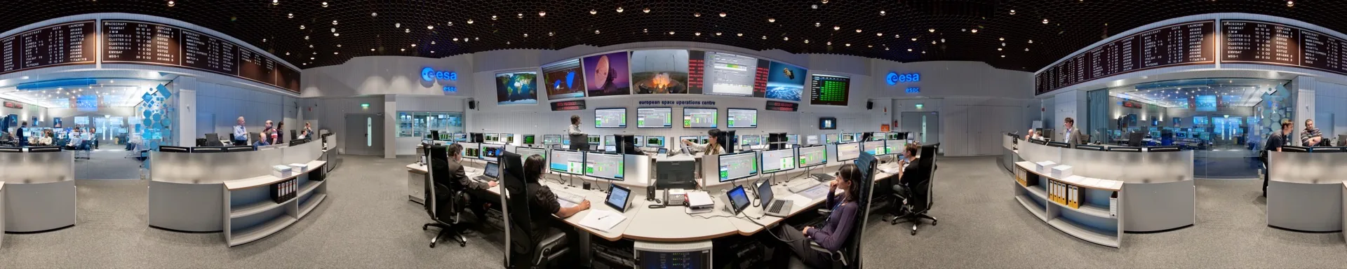 ESA's ESOC mission control in Darmstadt — European satellite operators manage global constellations