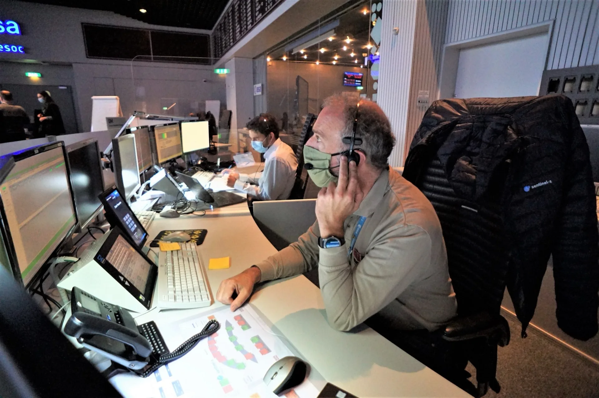 ESA Copernicus Sentinel operations centre monitoring Earth from space