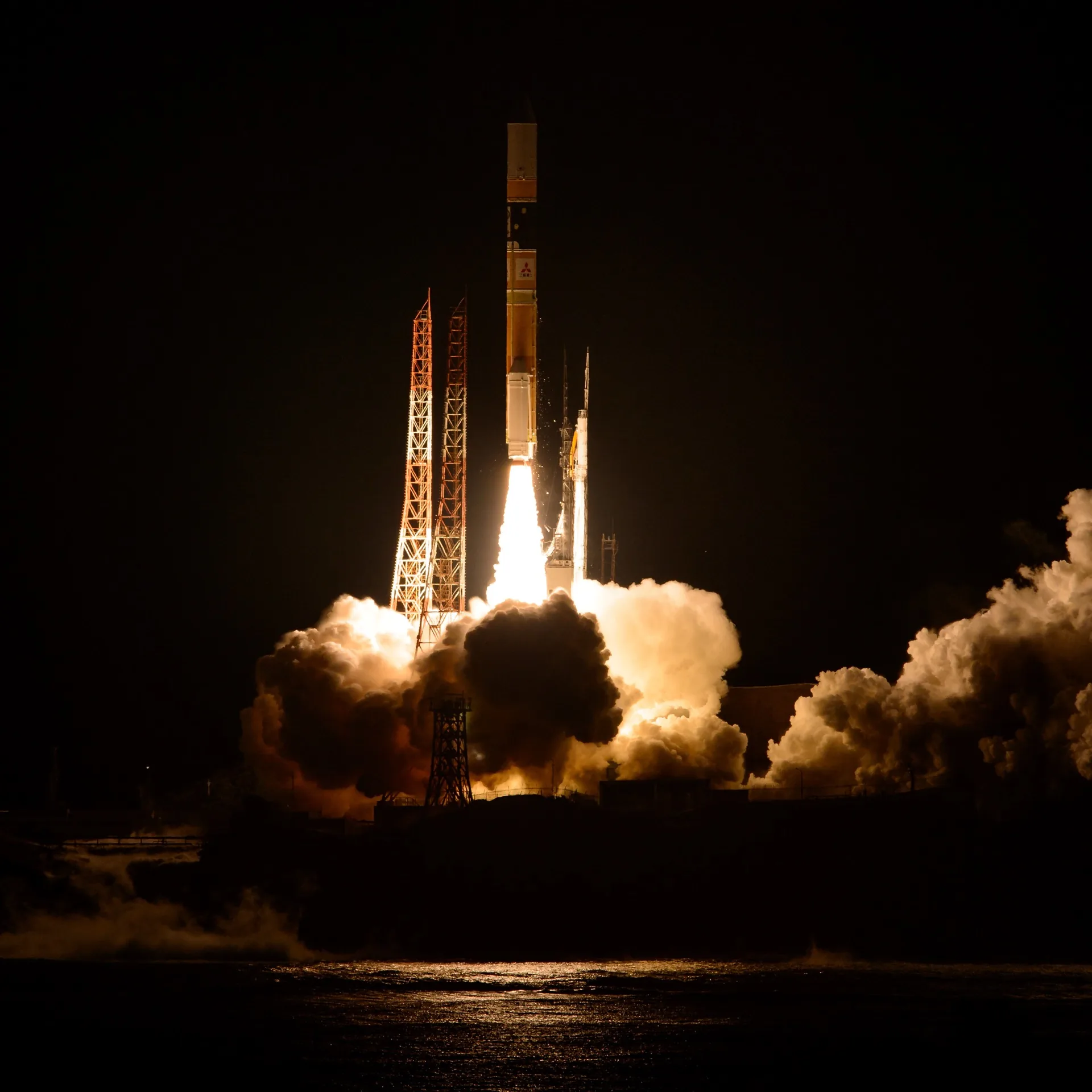 An H-IIA rocket launches from the Tanegashima Space Center, carrying NASA's GPM satellite β demonstrating Japan's reliable launch capability