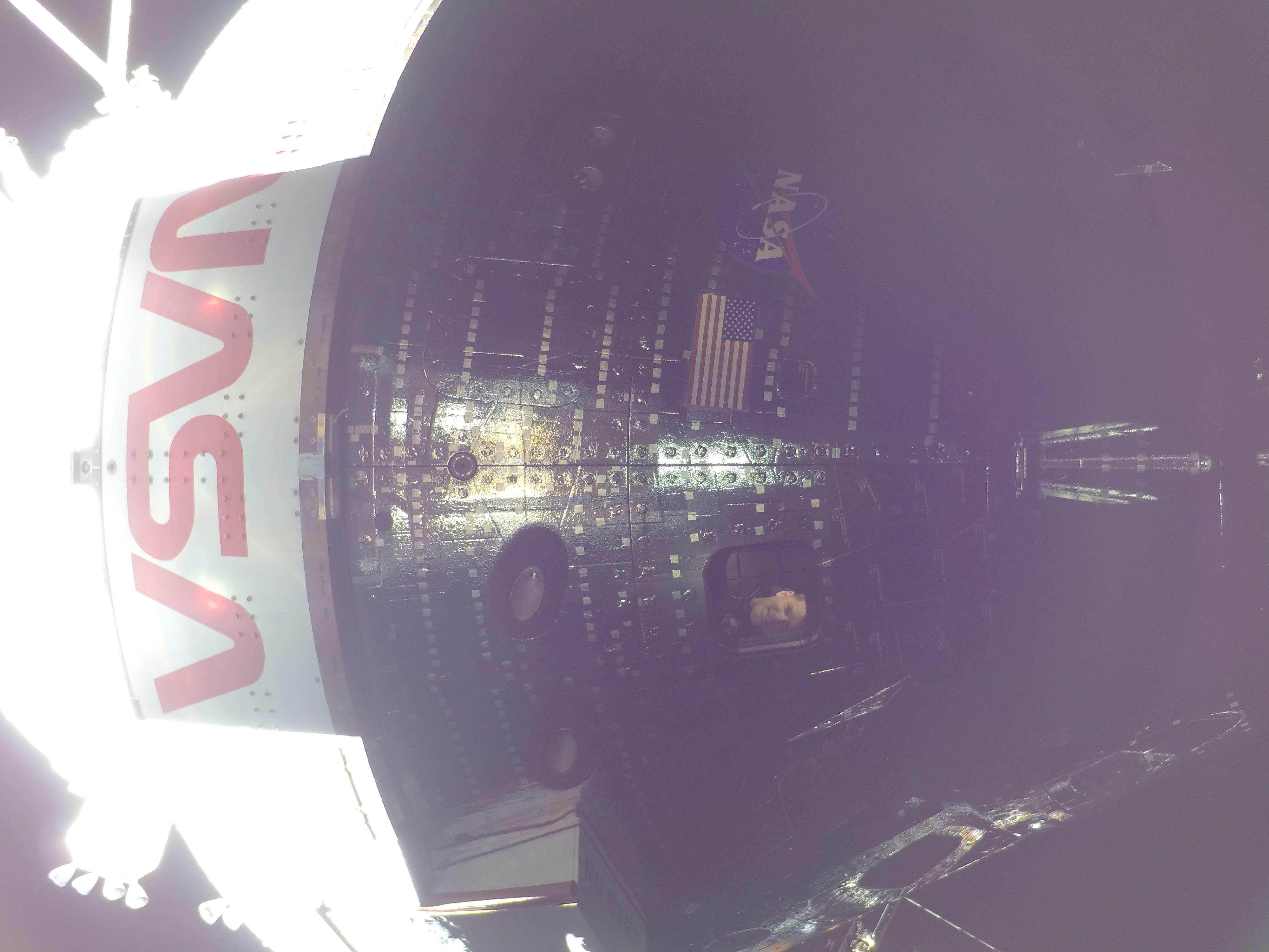 Canadian Space Agency astronaut Jeremy Hansen photographs himself inside the Orion spacecraft during the Artemis II mission, April 4, 2026. Credit: NASA/CSA