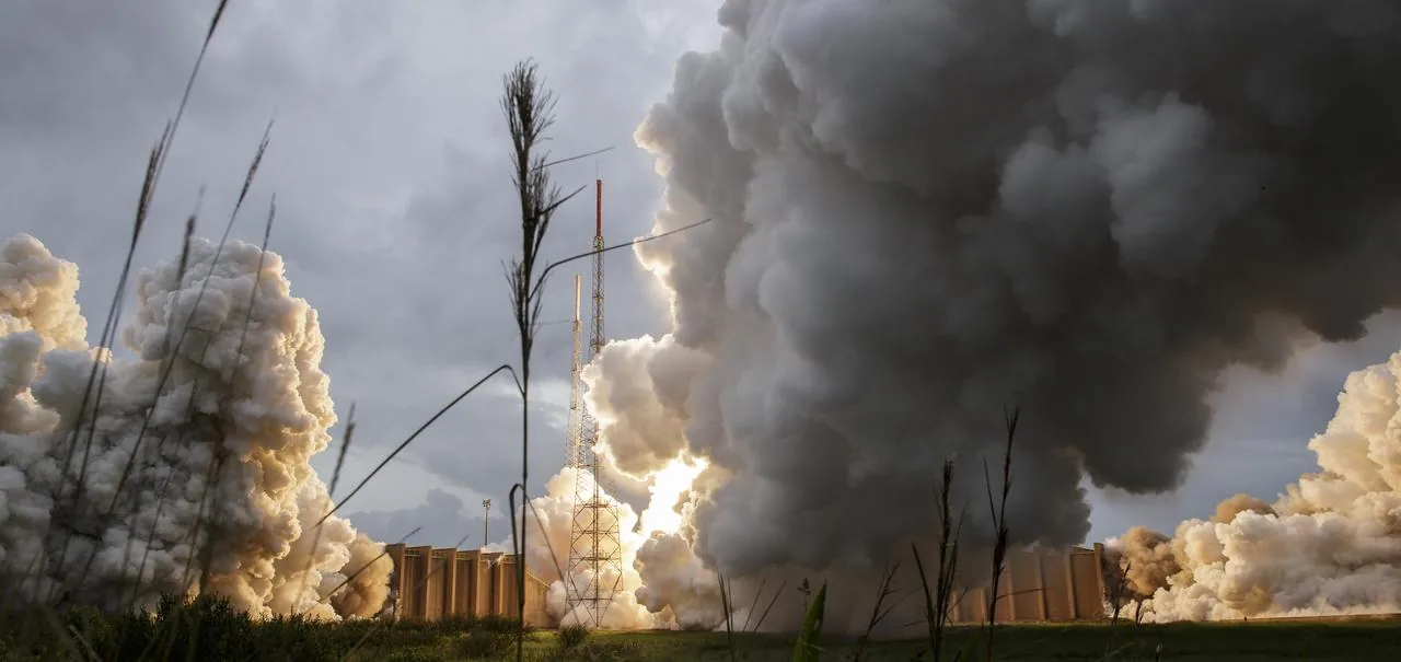 James Webb Space Telescope launching aboard an Ariane 5 rocket on 25 December 2021 — the beginning of a new era in observational astronomy