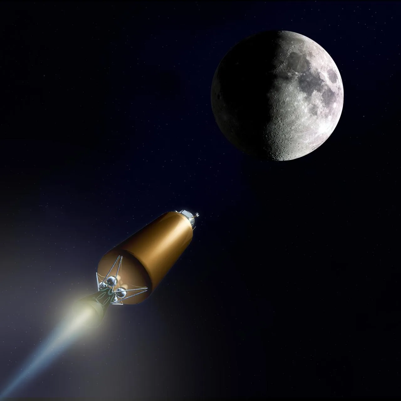 The cratered terrain near the Moon's south pole where Chandrayaan-3 landed