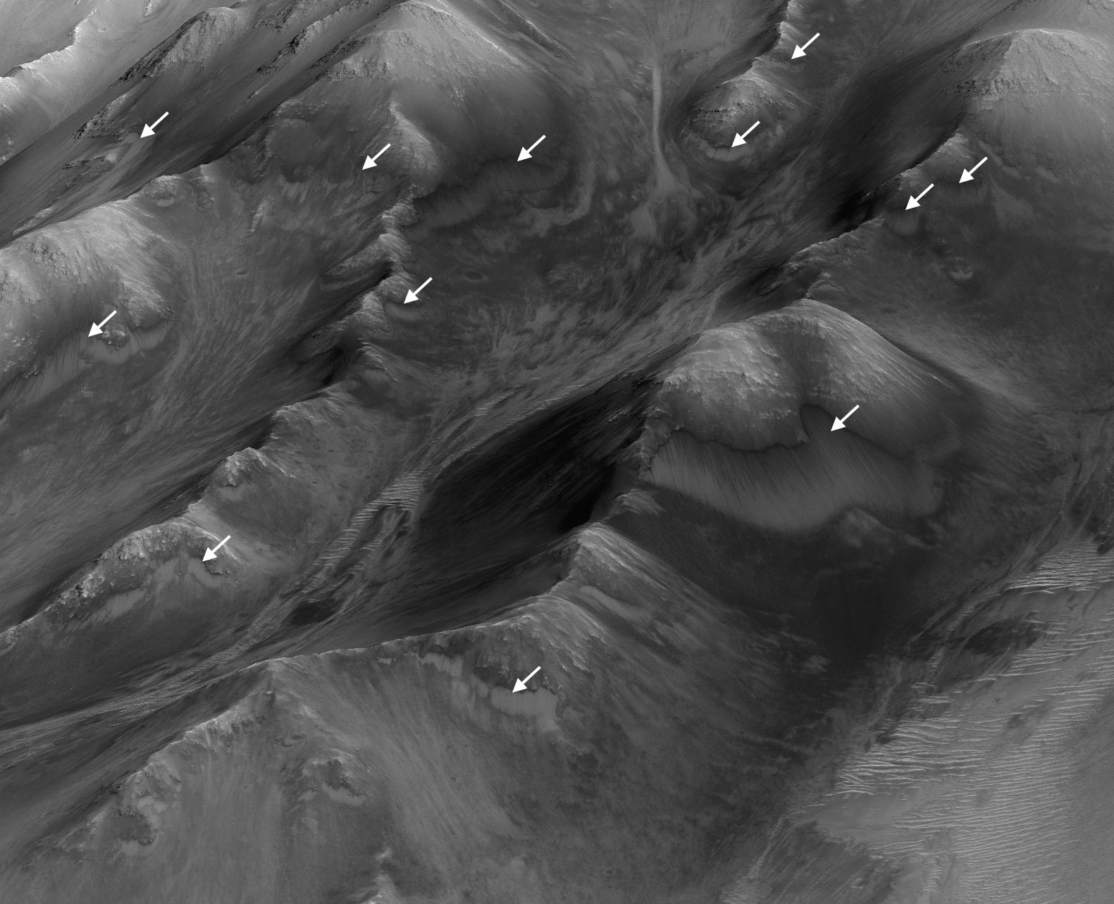 Evidence of ancient water flows on the Martian surface