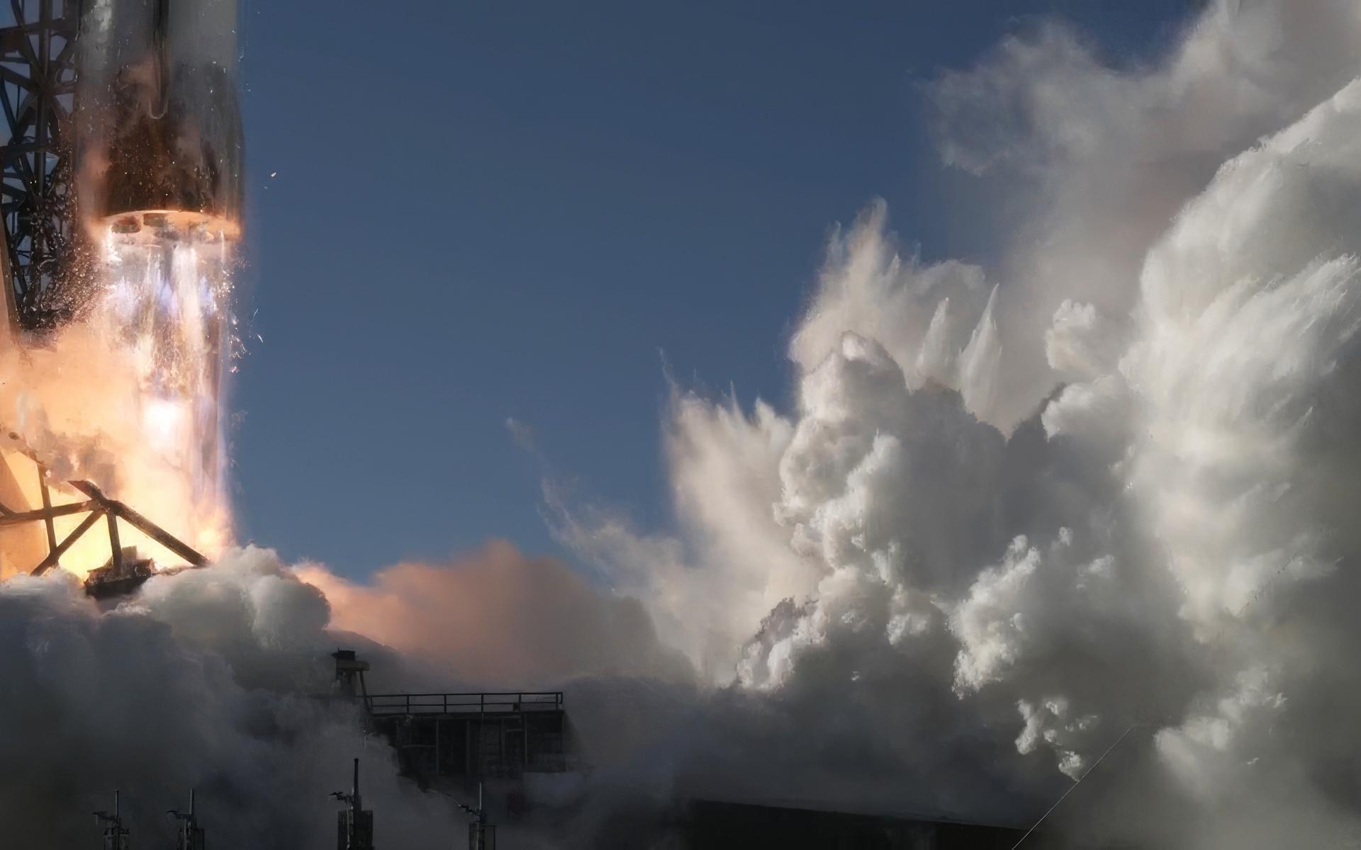 New Glenn's BE-4 engines ignite at liftoff from Launch Complex 36 at Cape Canaveral β the same pad destroyed six months later in the May 2026 static fire explosion