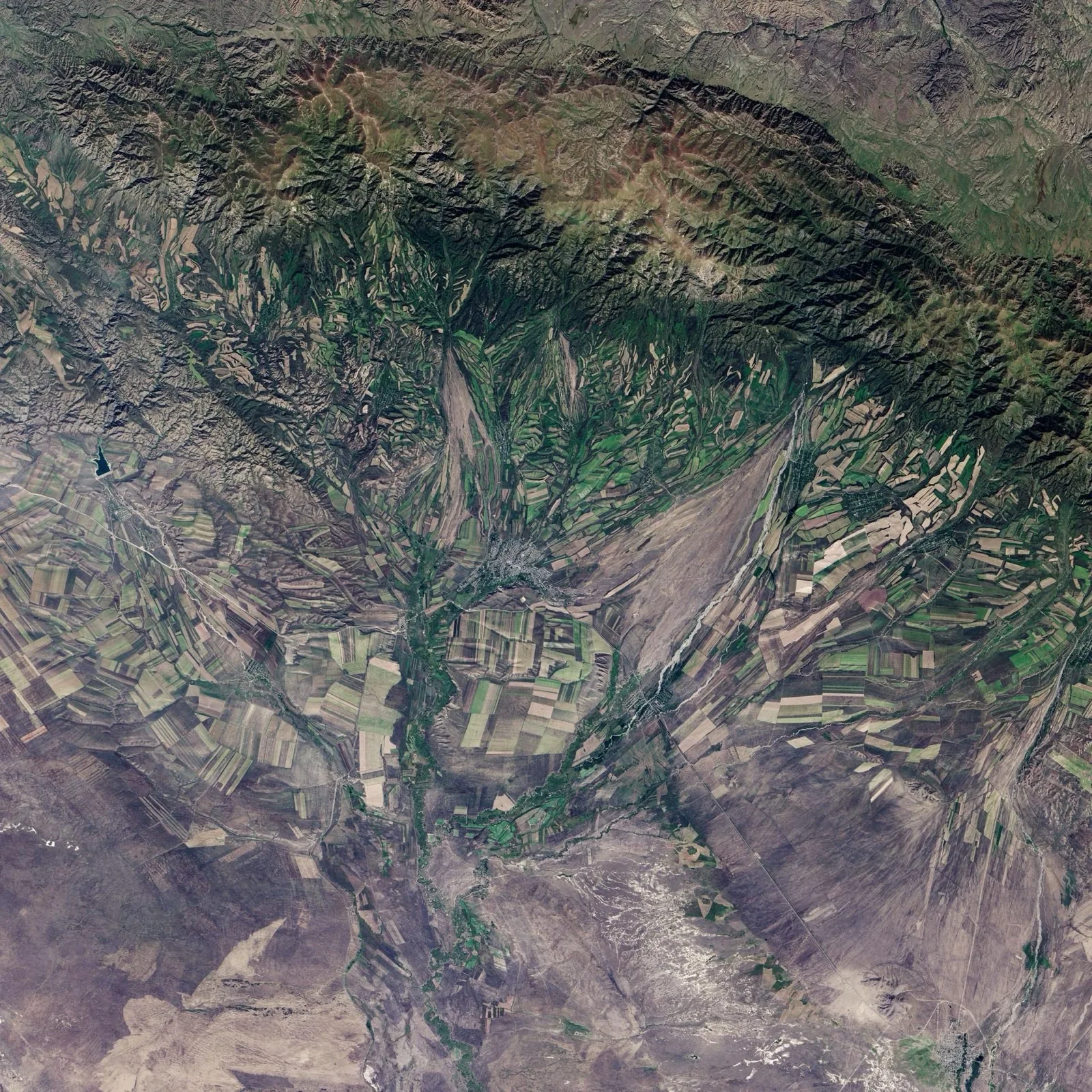 Agricultural drone — space-derived data guides field-level precision spraying and seeding