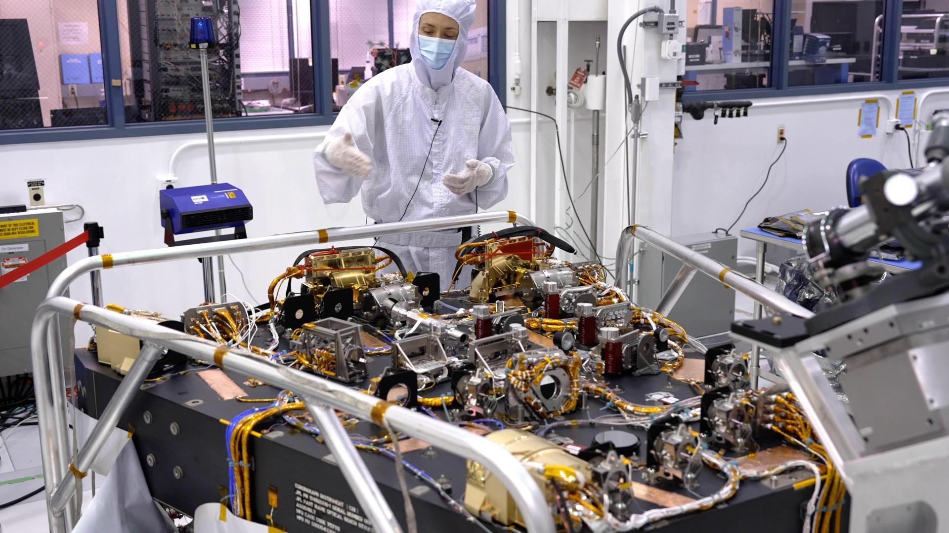 The Roman Coronagraph instrument undergoing testing at NASA's Jet Propulsion Laboratory, Pasadena, 2023