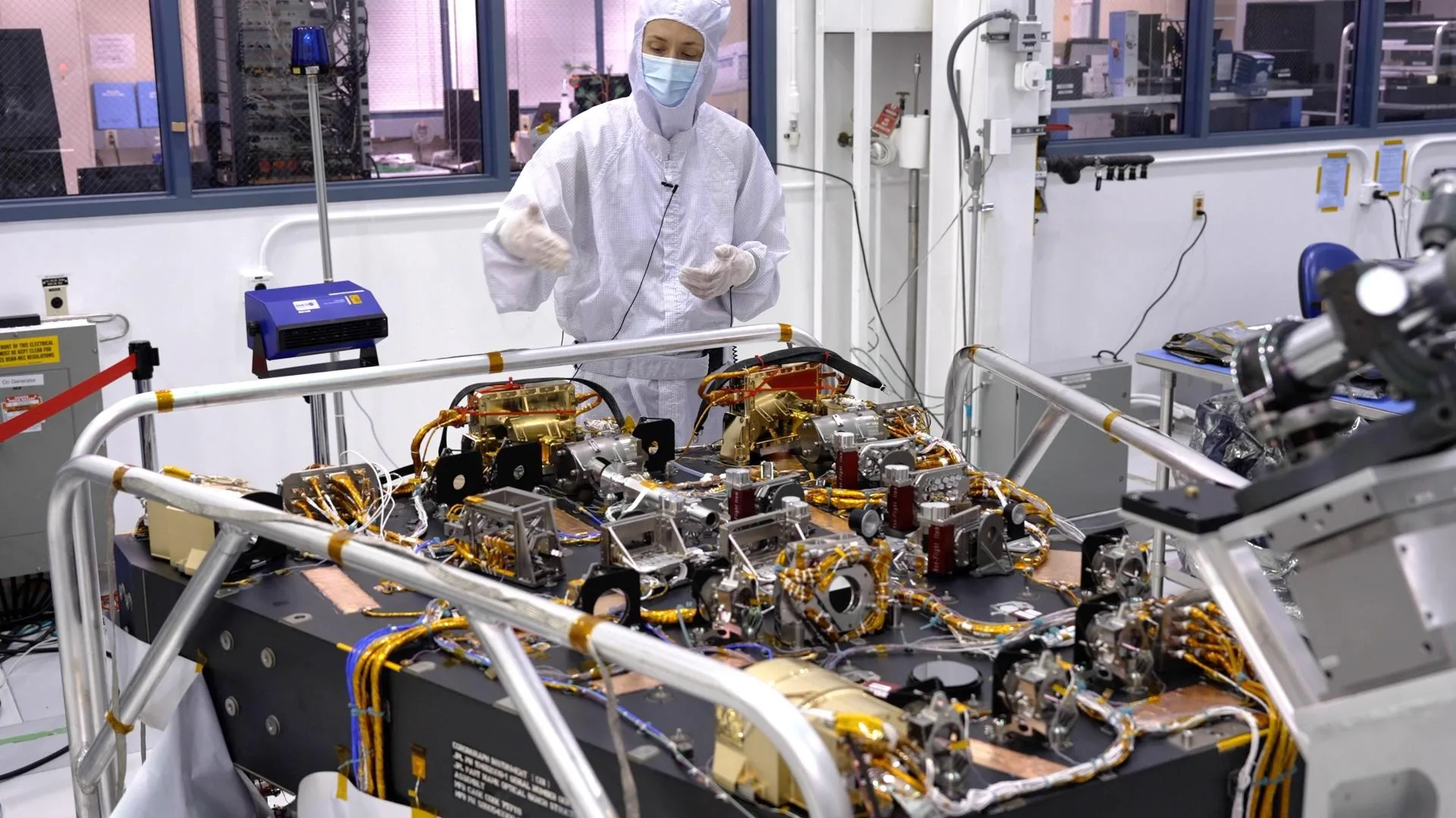 The Roman Coronagraph instrument undergoing testing at NASA's Jet Propulsion Laboratory, Pasadena, 2023