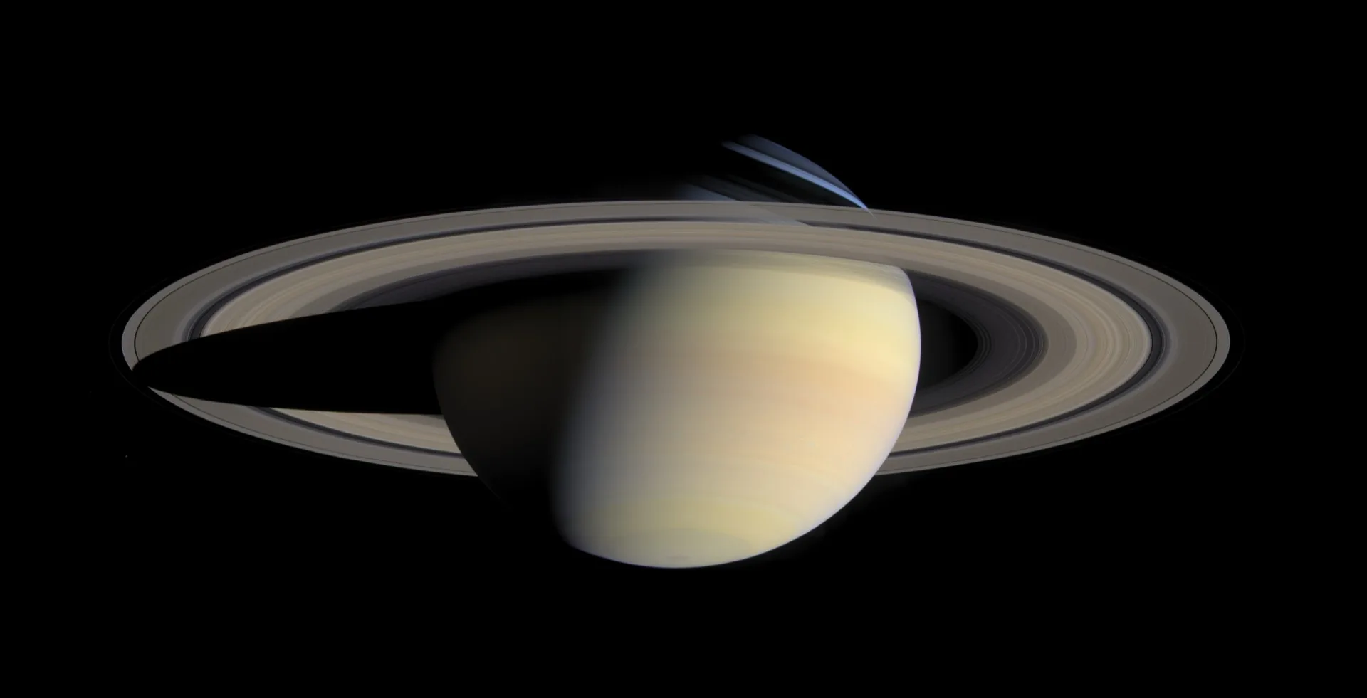 Saturn's rings in close-up — billions of ice particles from centimetres to metres across, only 100-400 million years old