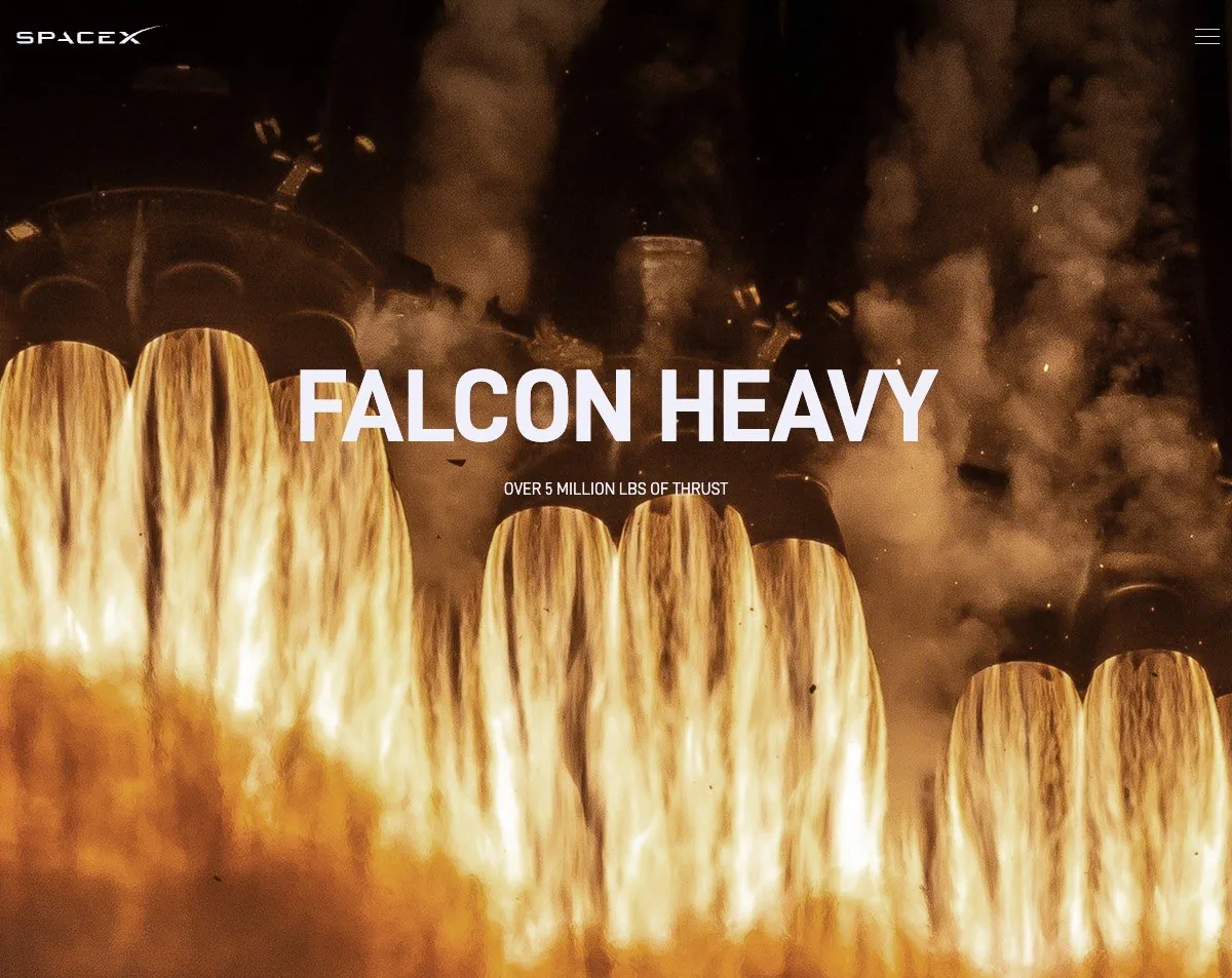 SpaceX Falcon Heavy — Over 5 Million Pounds of Thrust