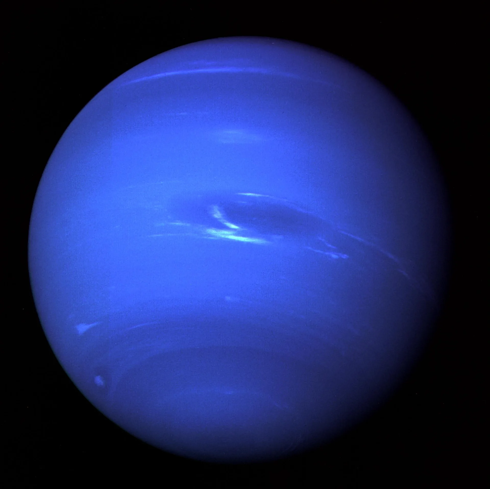 Neptune as photographed by Voyager 2 during its 1989 flyby