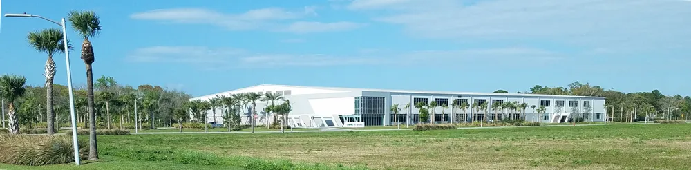 The OneWeb Satellites manufacturing facility at Exploration Park, Merritt Island, Florida, built to mass-produce the constellation.