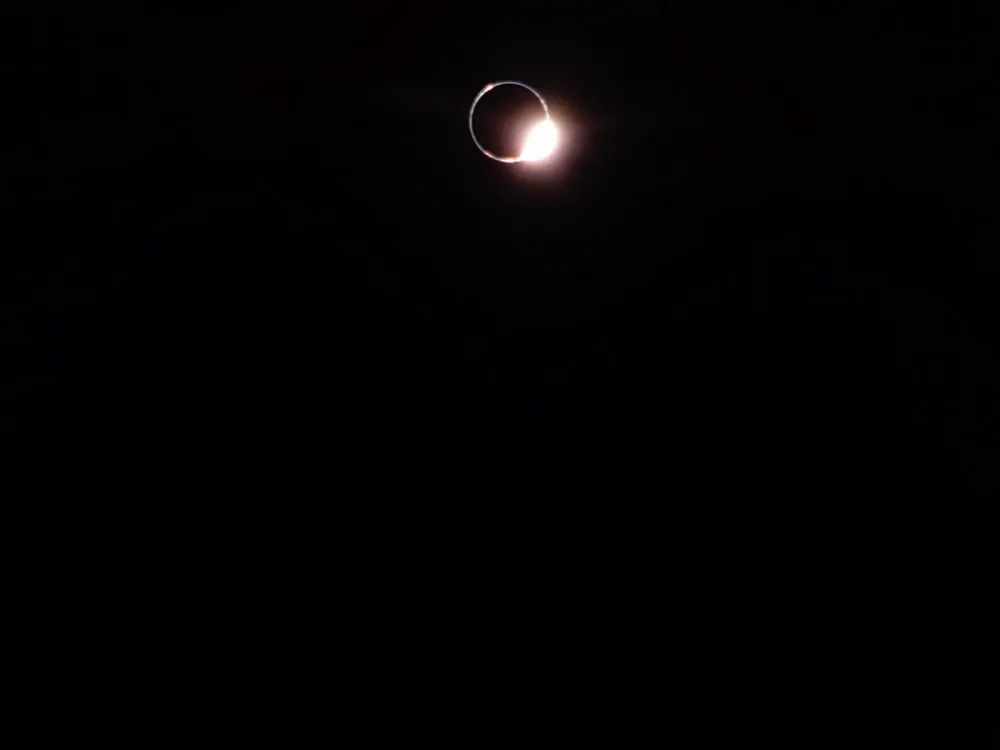 A total lunar eclipse seen from the Moon's surface, captured by Blue Ghost Mission 1.