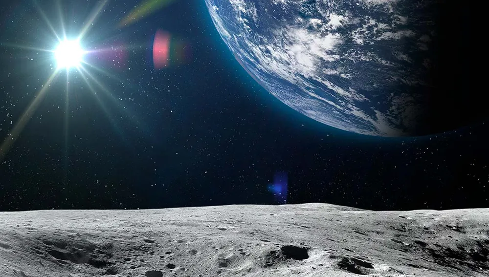 Lunar-surface infrastructure concept art from Helios's selection for DARPA's 10-Year Lunar Architecture (LunA-10) study.