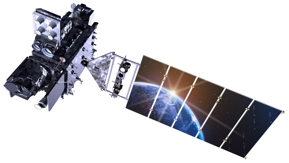 Artist's concept of the GOES-R weather satellite, which carries the L3Harris-built Advanced Baseline Imager.