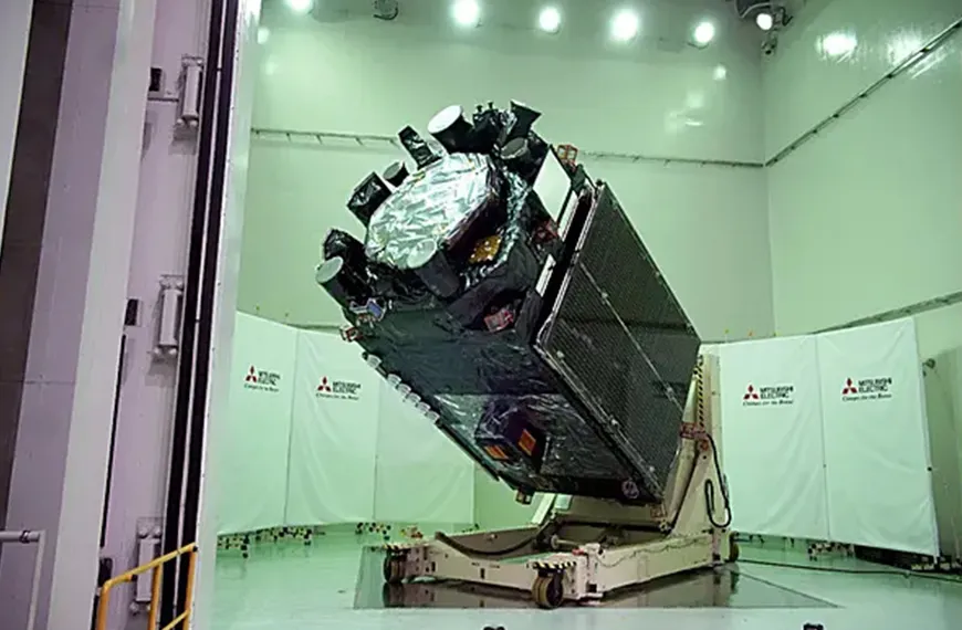 The Michibiki No. 6 (QZS-6) quasi-zenith navigation satellite, built by Mitsubishi Electric for Japan's QZSS satellite-positioning system.