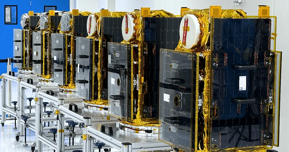 Pixxel's satellite-manufacturing team and facility.