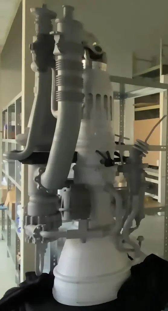 The Helix main engine of the RFA ONE rocket — an oxygen-rich staged-combustion engine burning RP-1/LOX.