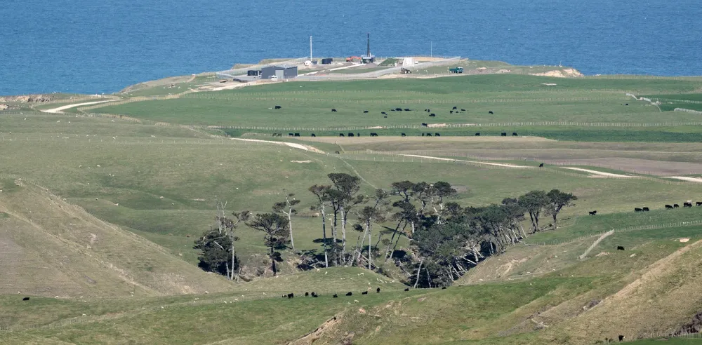 Rocket Lab's Launch Complex 1 on the Mahia Peninsula, New Zealand.