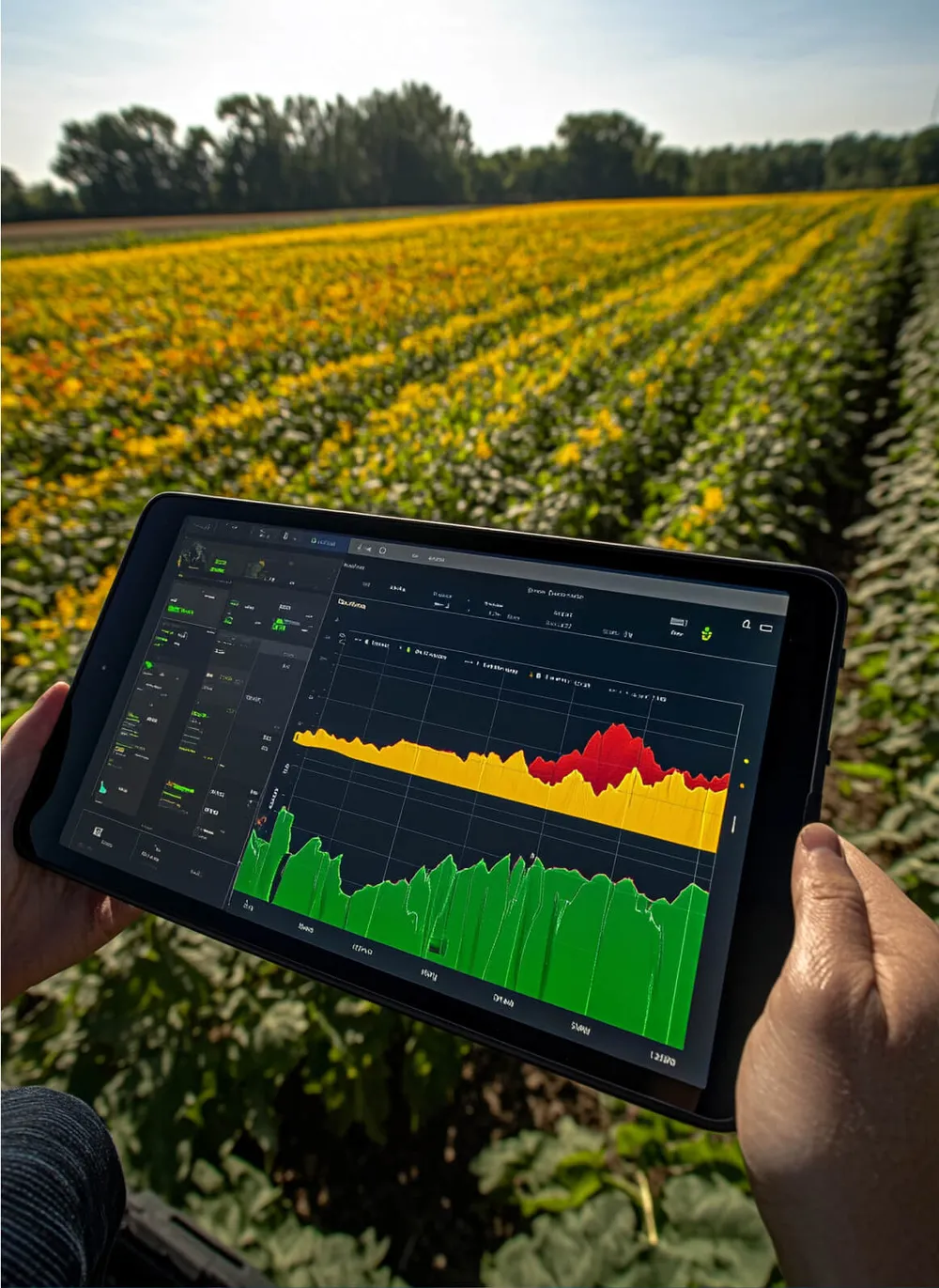 SatSure Sage agri-lending intelligence platform interface showing satellite-derived farm and crop monitoring for banks (data-product screenshot).
