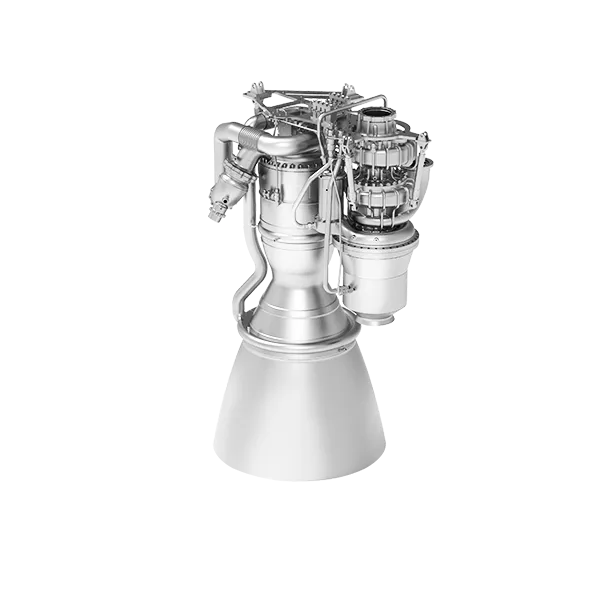 Official render of Space Pioneer's TH-12 (Tianhuo-12) kerolox engine — nine power the Tianlong-3 first stage.