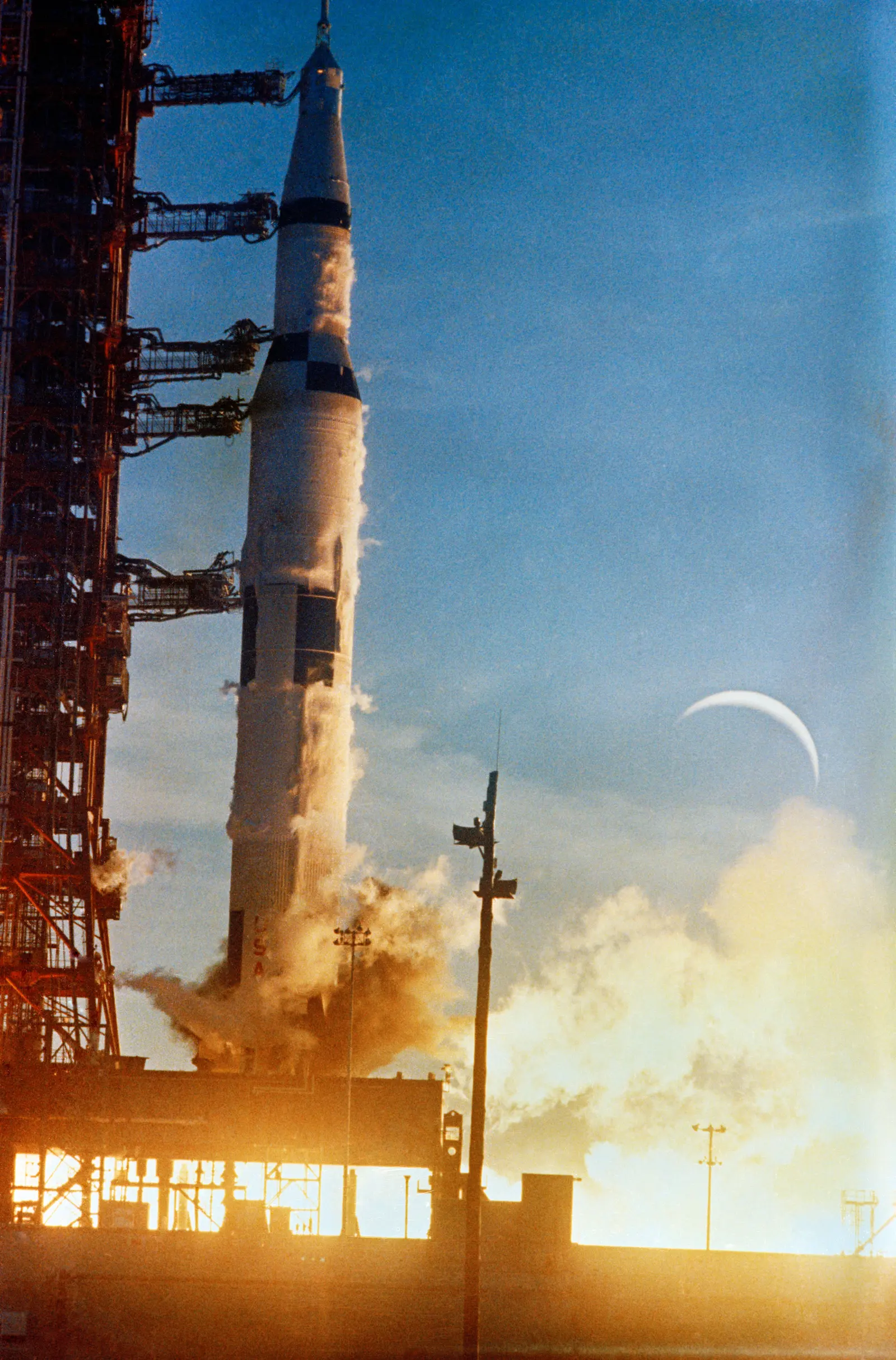 Saturn V SA-503 lifts off carrying Apollo 8, December 21, 1968