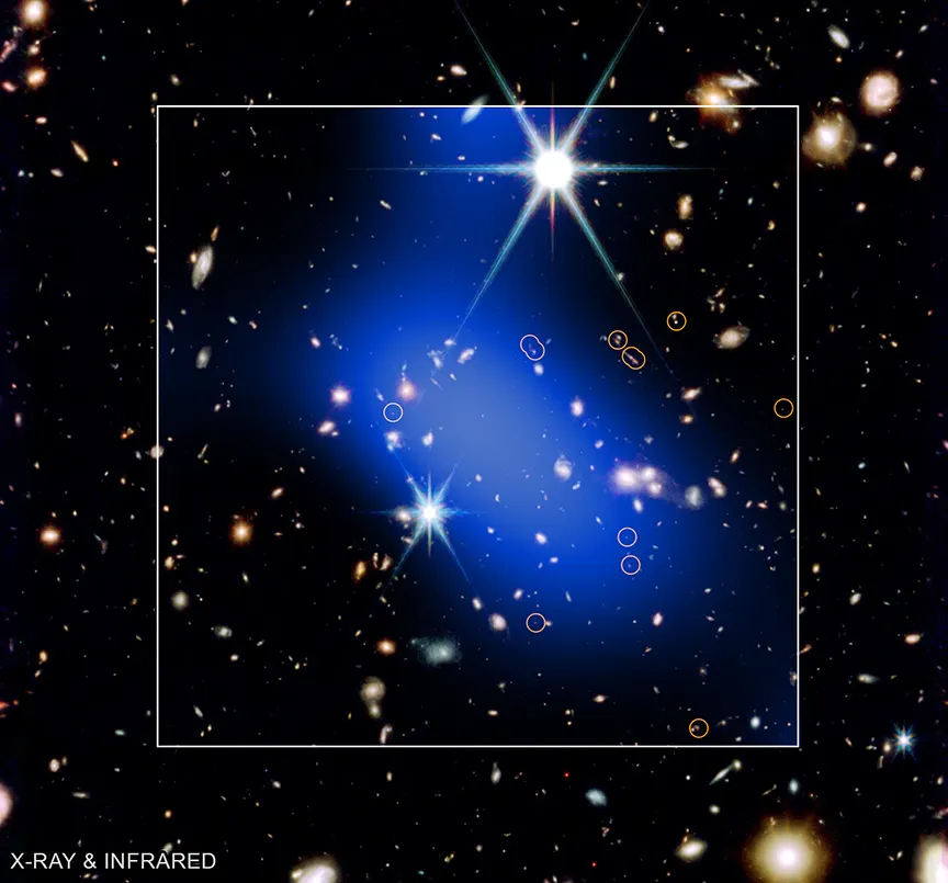 NASA Telescopes Spot Surprisingly Mature Cluster in Early Universe