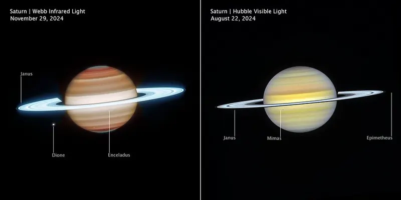 Webb Hubble Share Most Comprehensive View of Saturn to Date