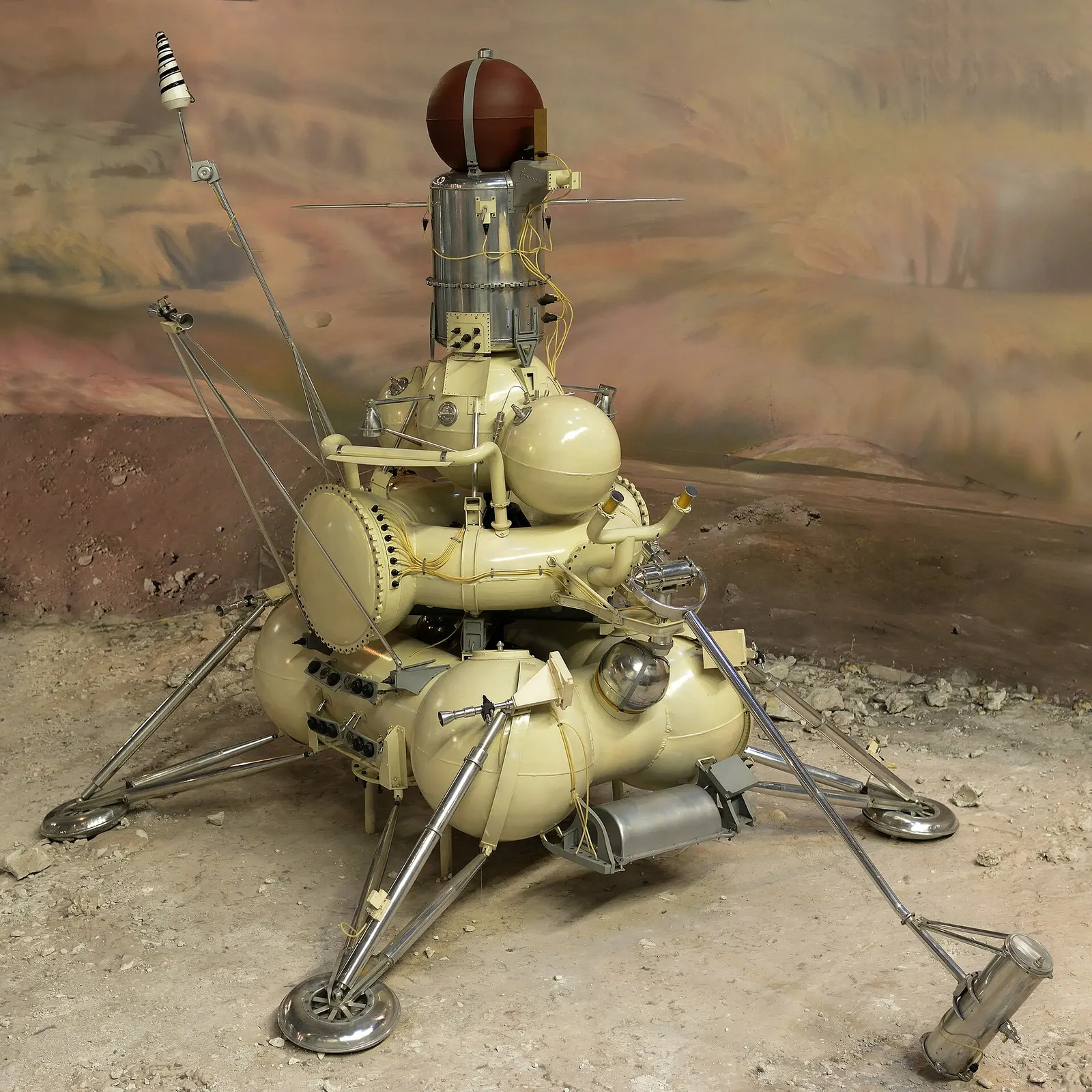 Museum replica of the Soviet Luna 16 sample-return lander, Memorial Museum of Cosmonautics, Moscow