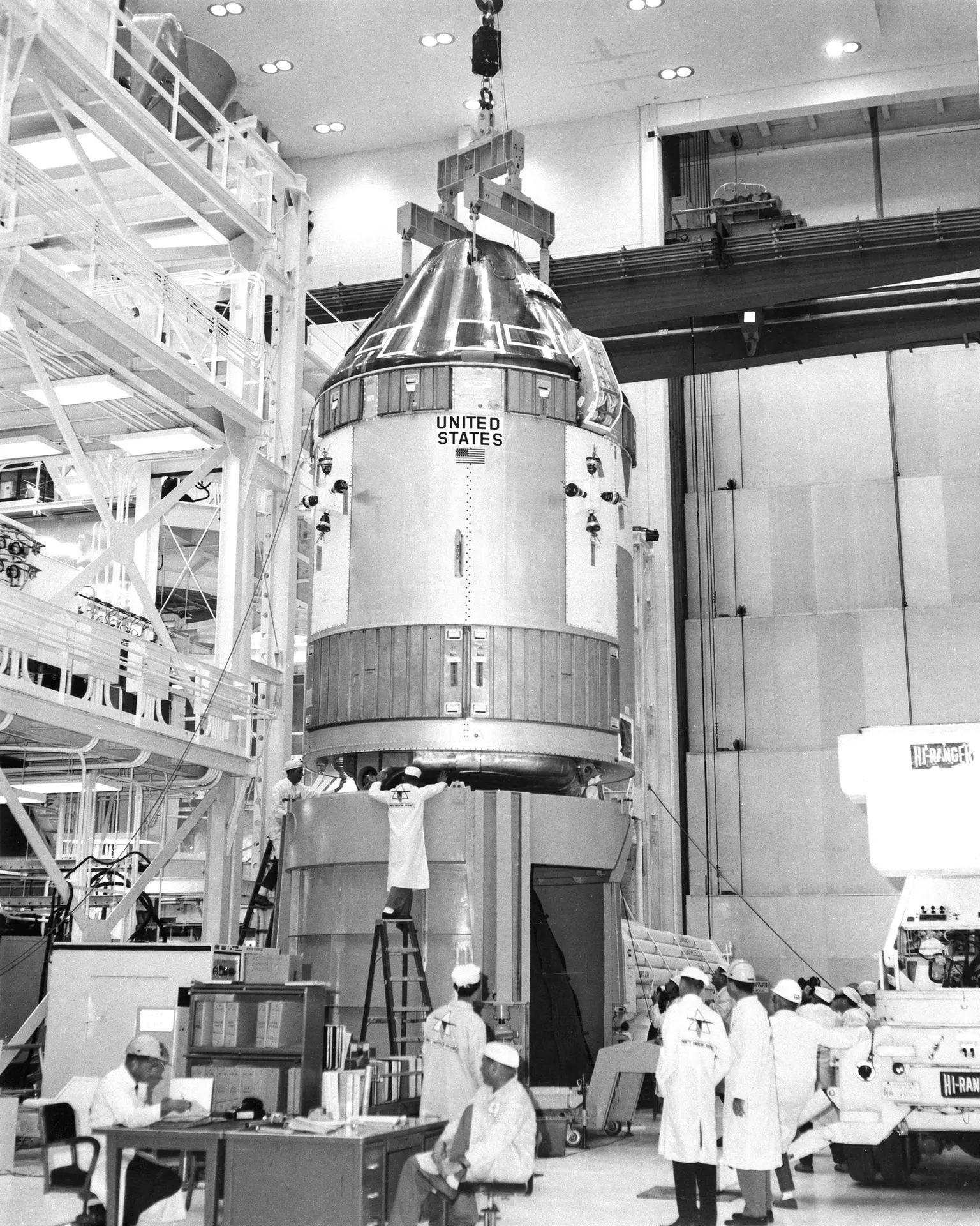 Apollo 7 Saturn IB on Launch Complex 34 at Cape Kennedy