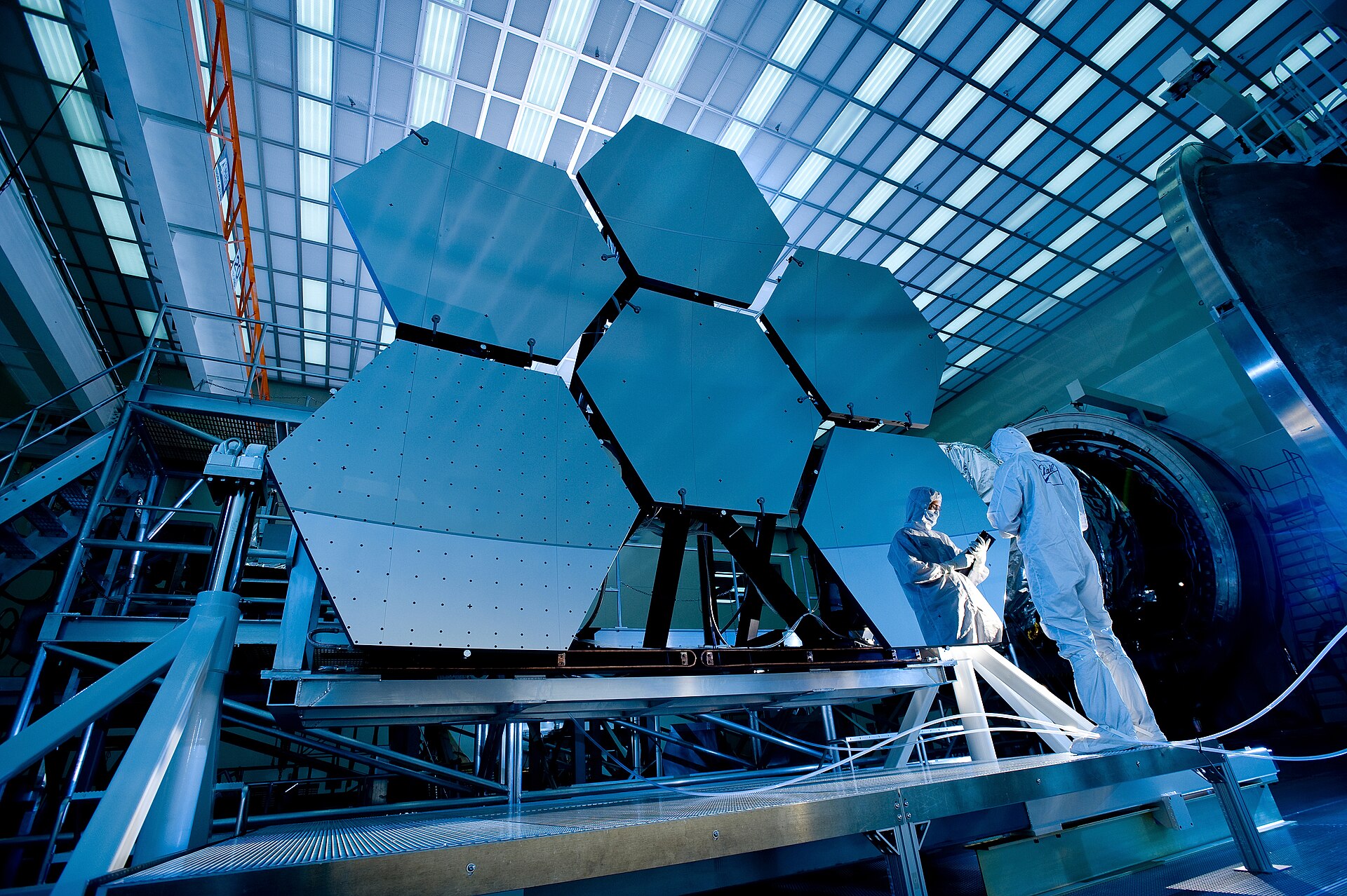 The James Webb Space Telescope's gold-coated primary mirror segments