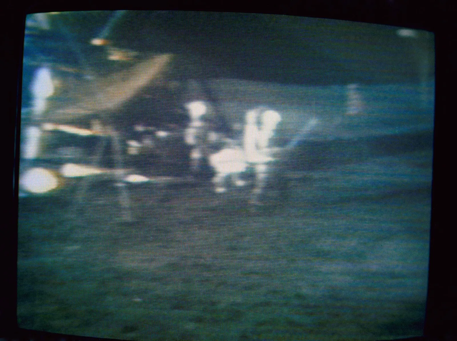 Apollo 14 television transmission at the end of the second extravehicular activity