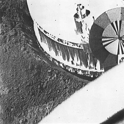 Surveyor 1 footpad photograph from the lunar surface