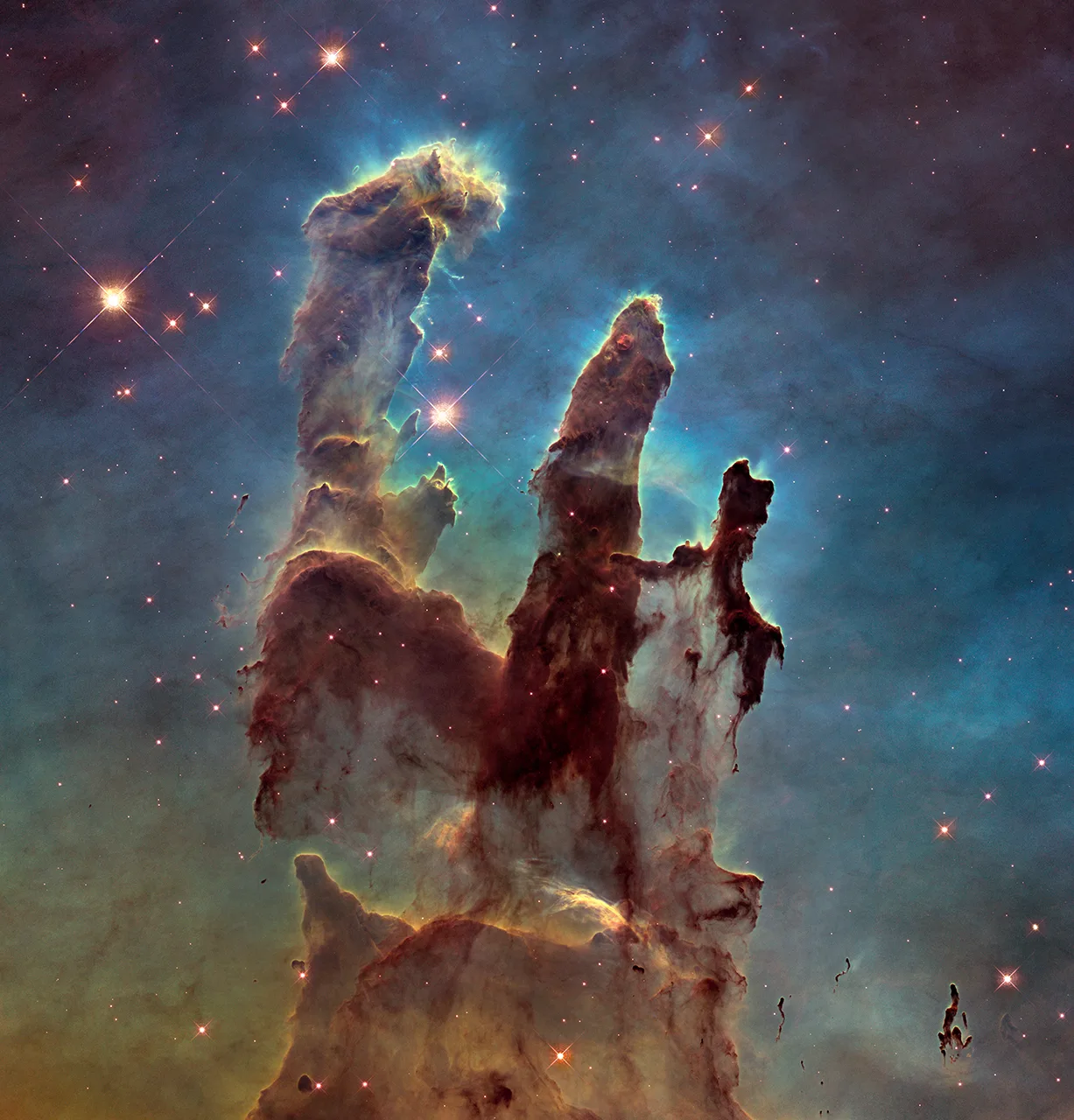 Hubble Space Telescope image of Pillars of Creation