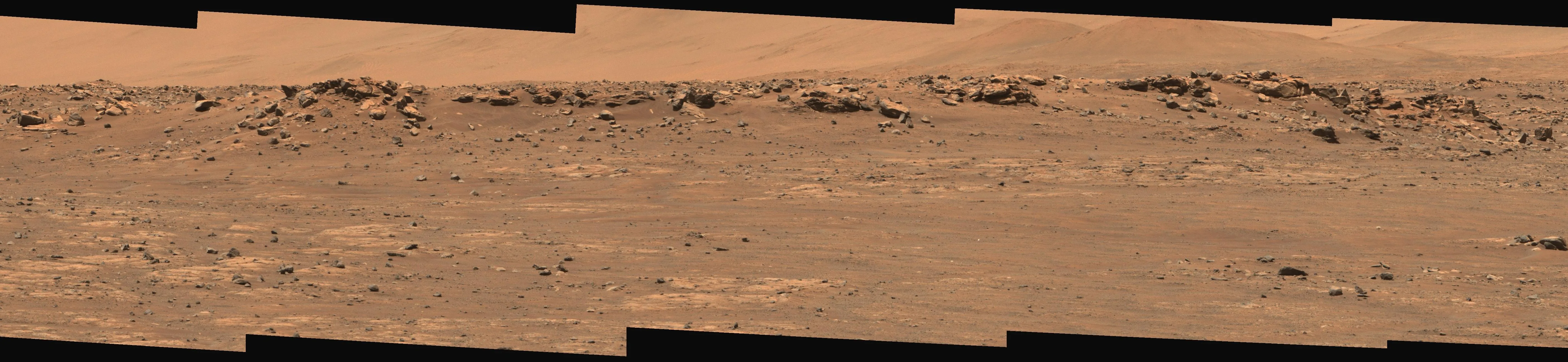 NASA Mars Perseverance rover panorama in Jezero Crater, Mars