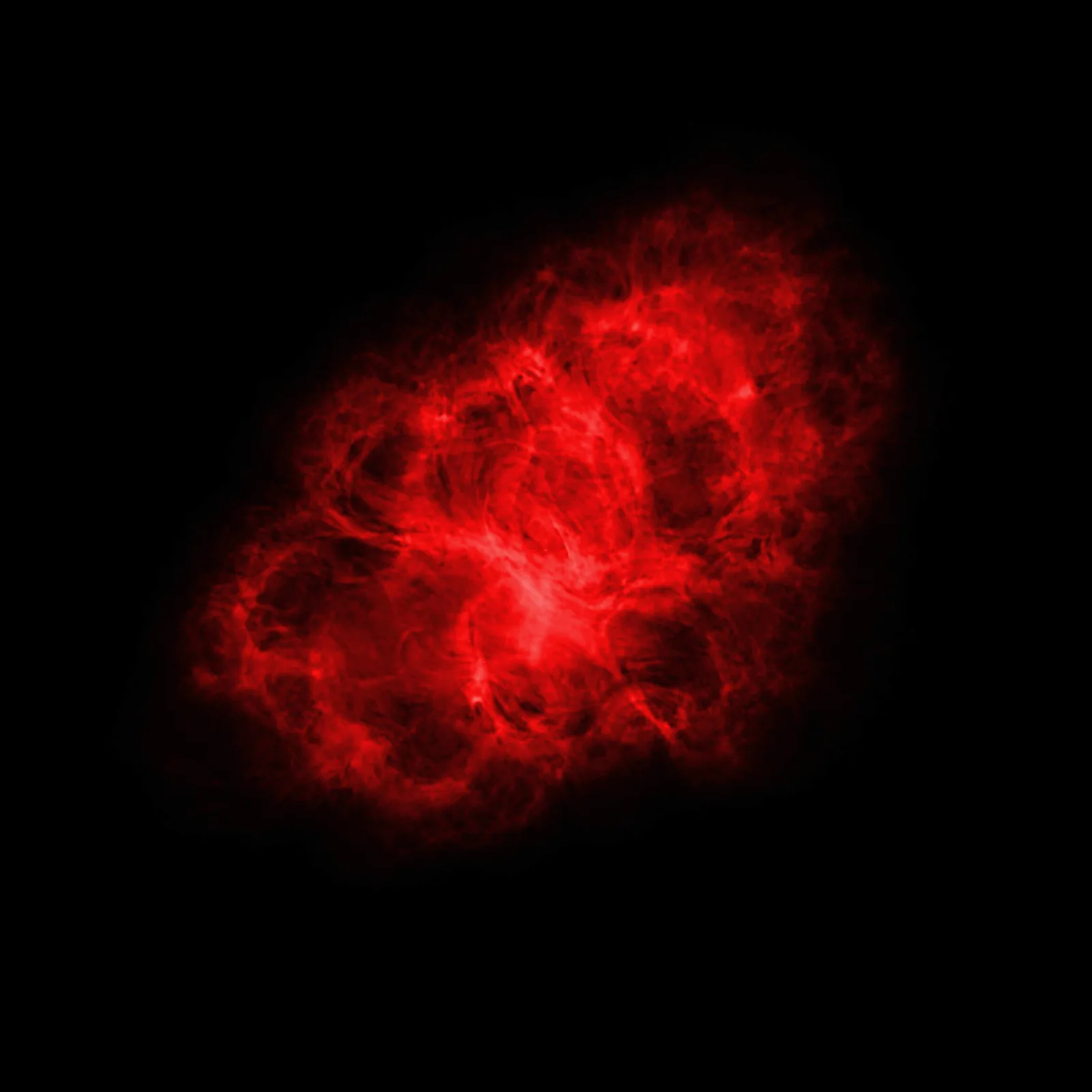 Crab Nebula in radio — Synchrotron radio emission traces the cocoon of magnetised plasma fed by the central pulsar's relativistic wind, extending ~7 arcmin across.