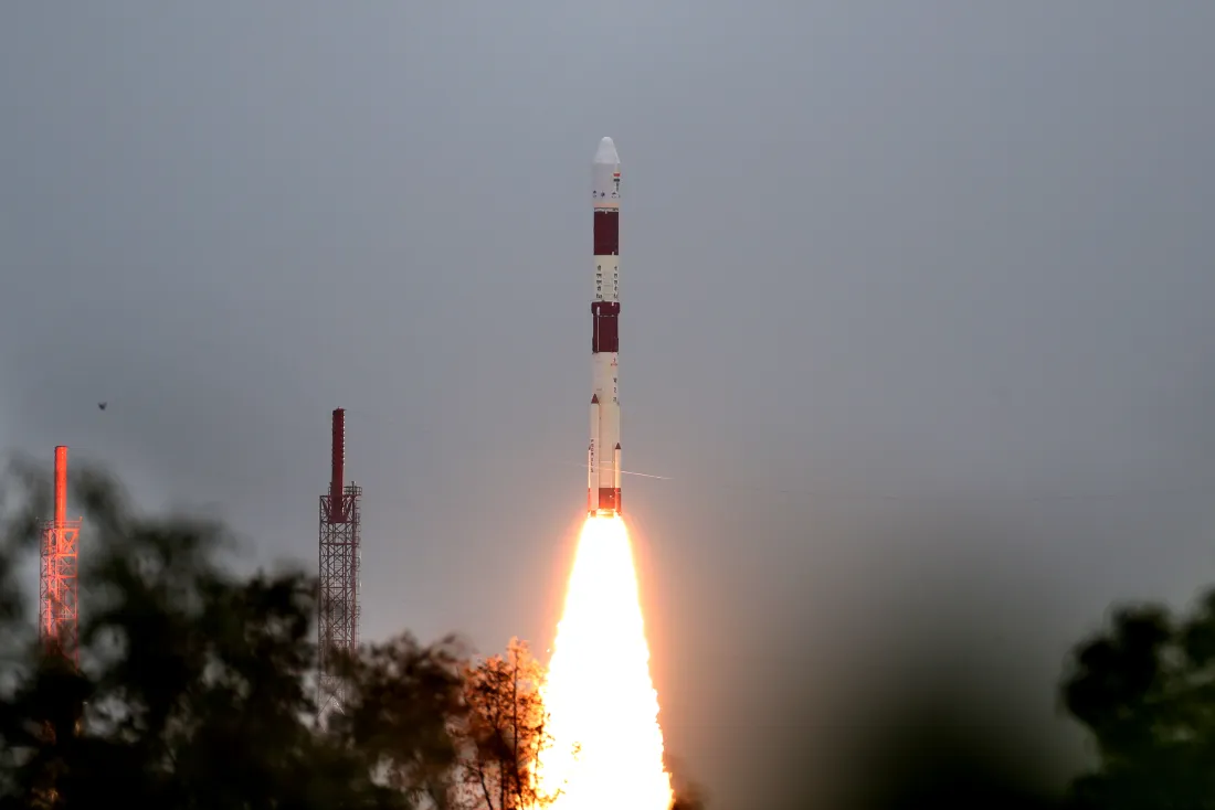 PSLV-C49 launching EOS-01 from Sriharikota, 7 November 2020.
