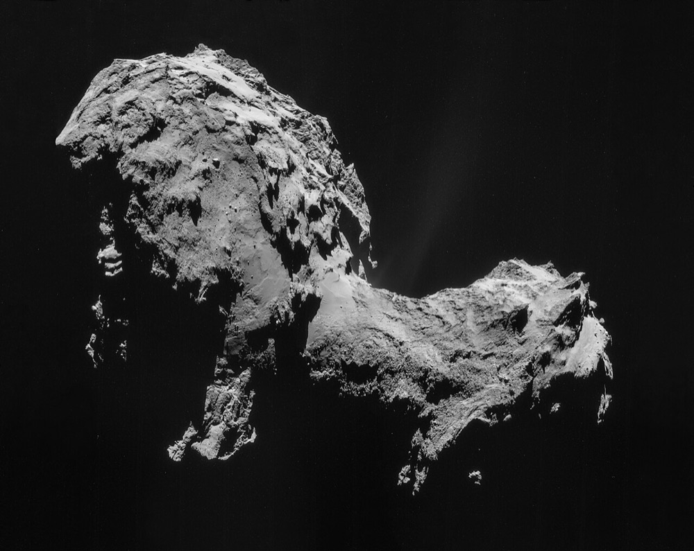 67P / Churyumov–Gerasimenko — full-disk view from space