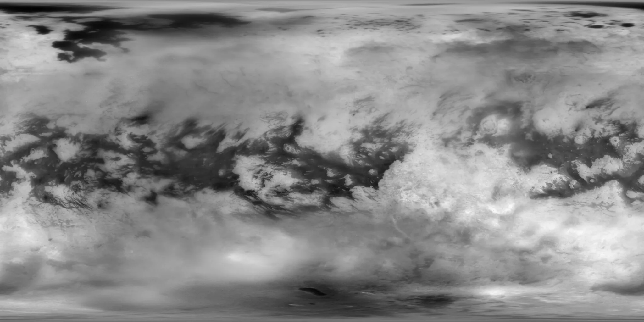 Equirectangular surface map of Titan